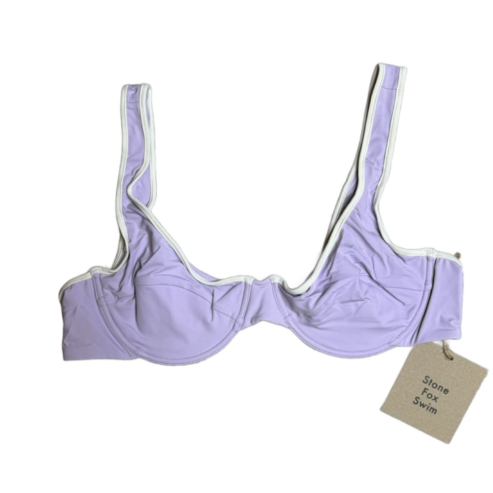 Stone Fox Swim Women's Orchid Petal Bikini Top Underwire Lavender XL